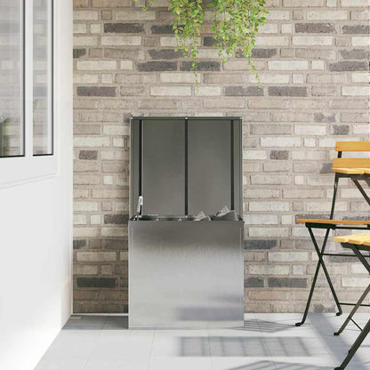 vidaXL Garden Storage Cushion Box Galvanised Steel 55 x 50.5 x 50 cm