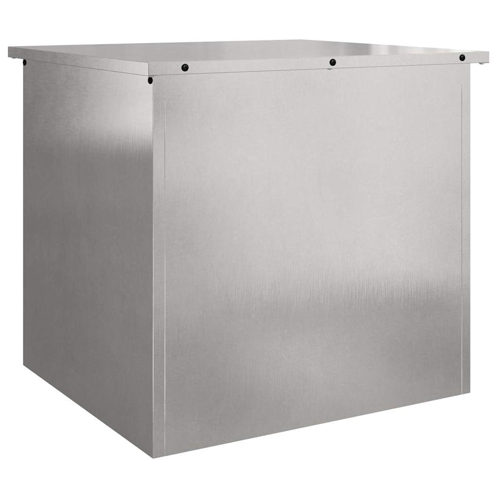 vidaXL Garden Storage Cushion Box Galvanised Steel 55 x 50.5 x 50 cm
