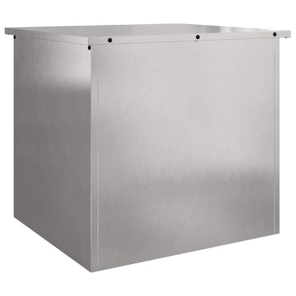vidaXL Garden Storage Cushion Box Galvanised Steel 55 x 50.5 x 50 cm