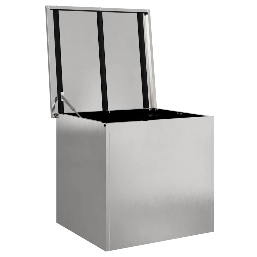 vidaXL Garden Storage Cushion Box Galvanised Steel 55 x 50.5 x 50 cm