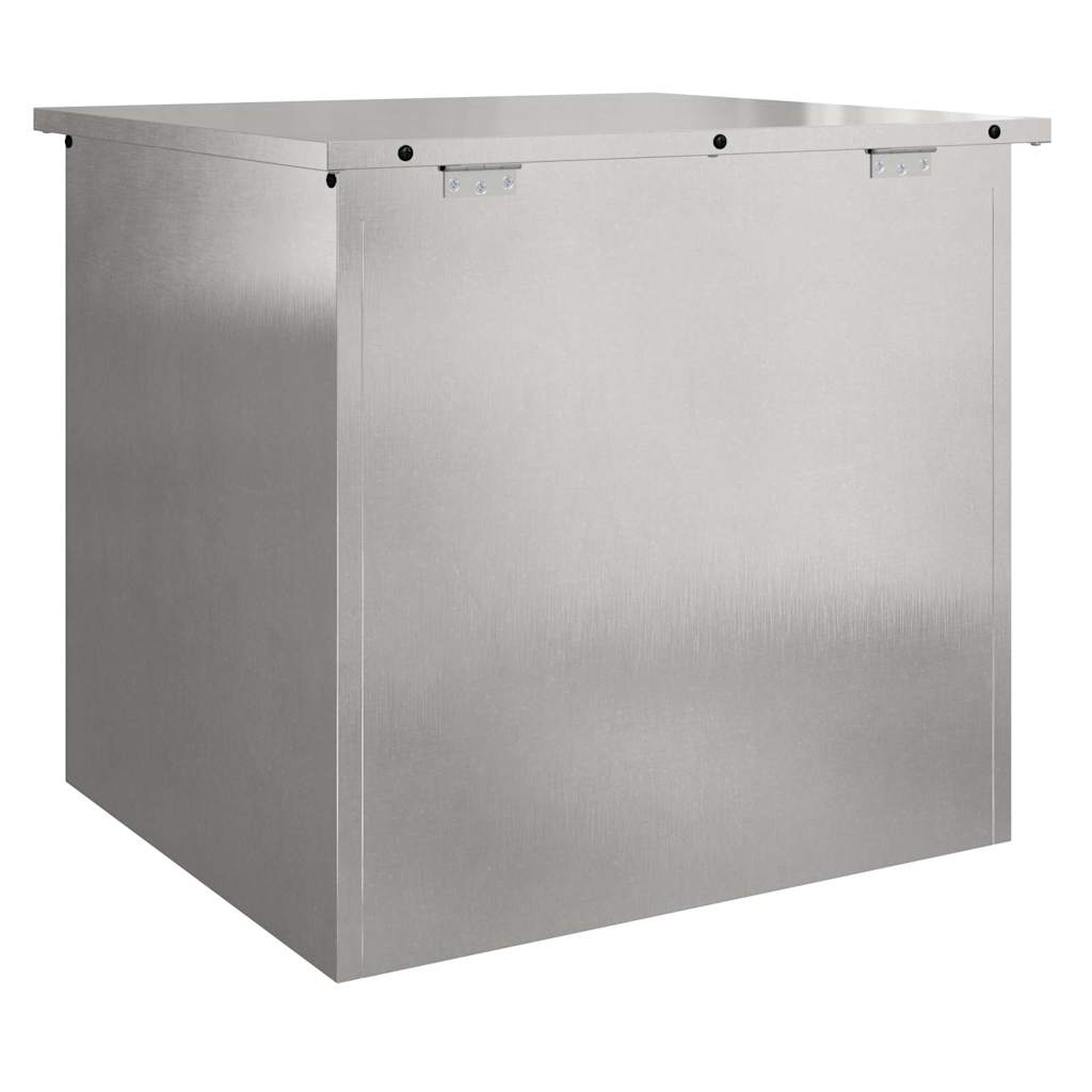 vidaXL Garden Storage Cushion Box Galvanised Steel 55 x 50.5 x 50 cm