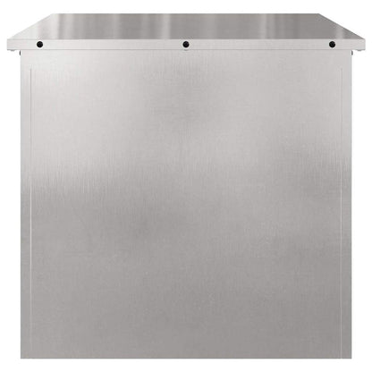 vidaXL Garden Storage Cushion Box Galvanised Steel 55 x 50.5 x 50 cm