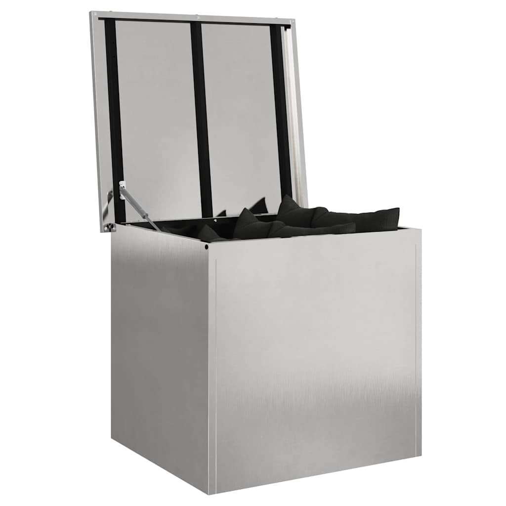 vidaXL Garden Storage Cushion Box Galvanised Steel 55 x 50.5 x 50 cm