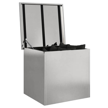 vidaXL Garden Storage Cushion Box Galvanised Steel 55 x 50.5 x 50 cm