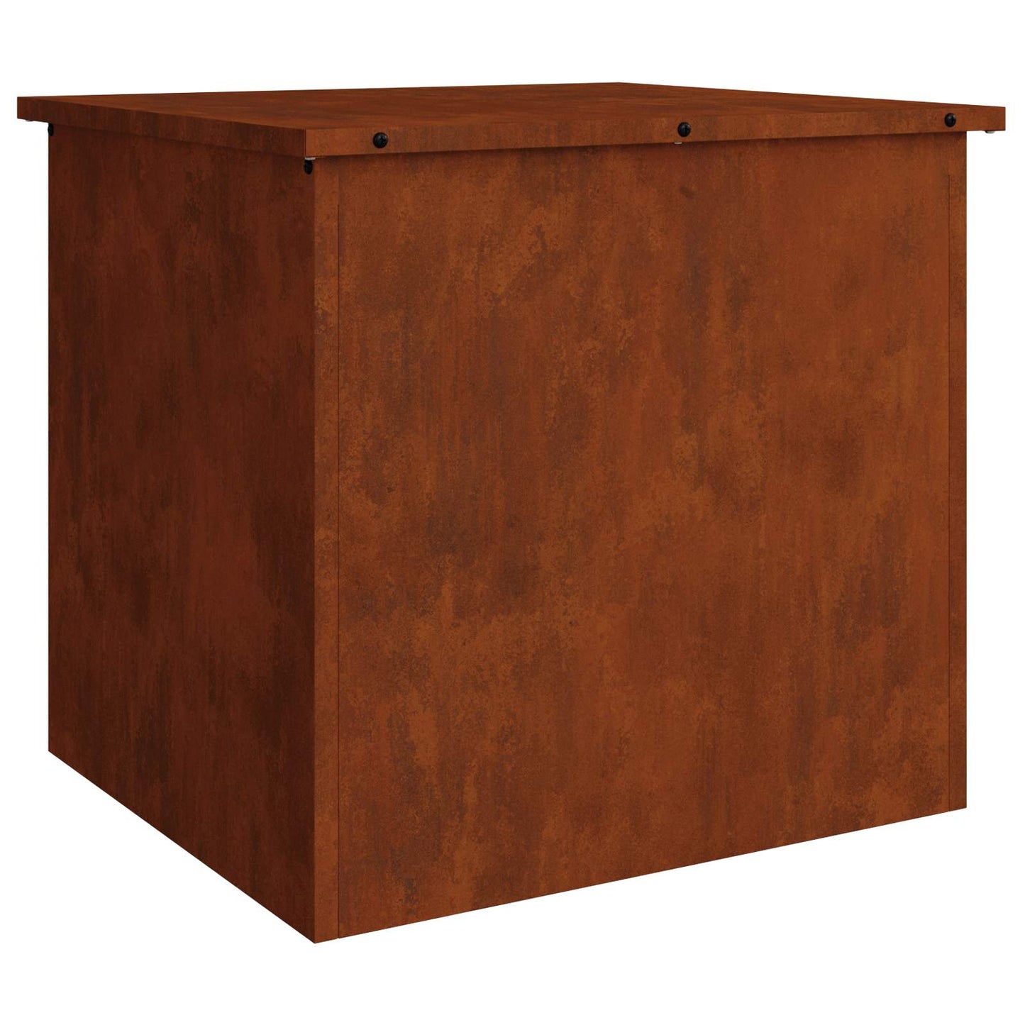 vidaXL Garden Storage Cushion Box Steel 55 x 50.5 x 50 cm 220 Rusty