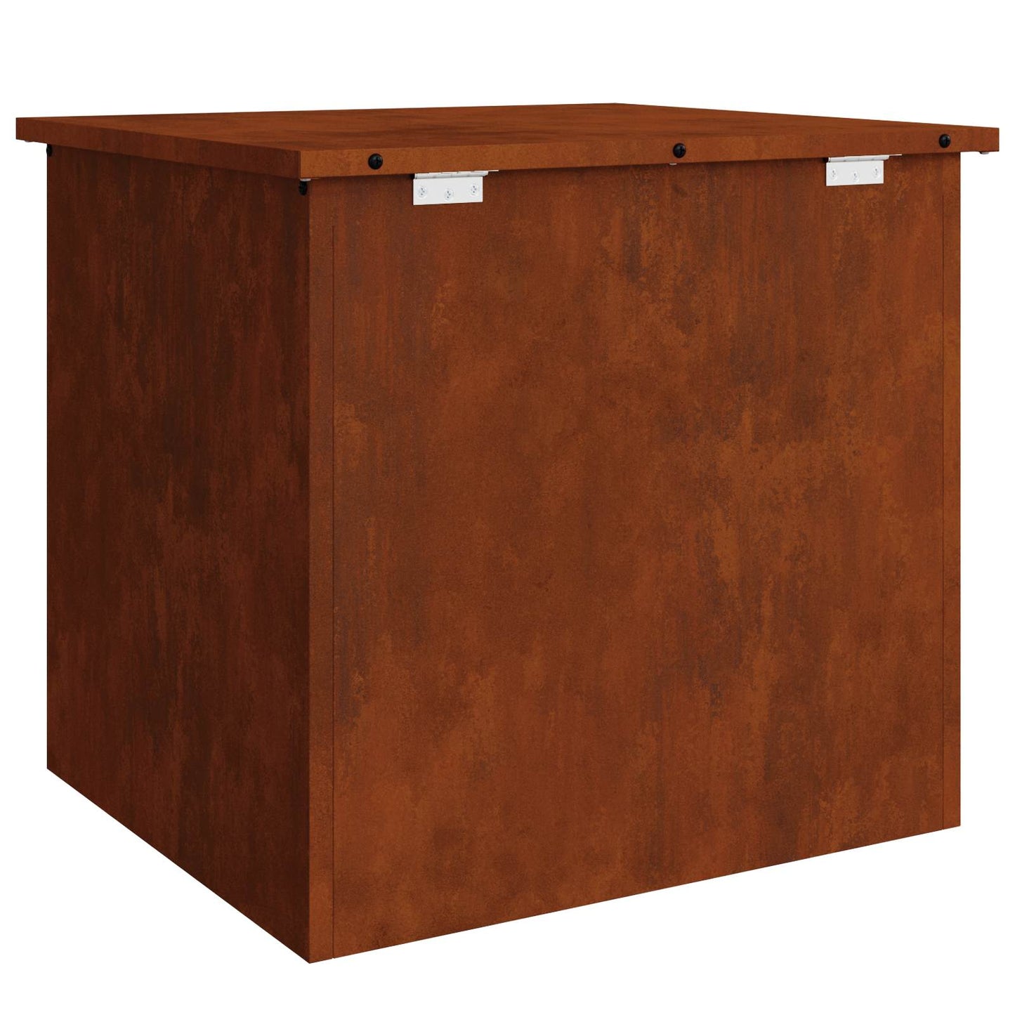 vidaXL Garden Storage Cushion Box Steel 55 x 50.5 x 50 cm 220 Rusty