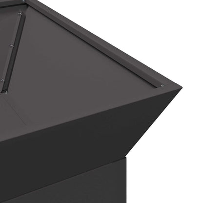 vidaXL Fire Pit Black 50 x 50 x 40 cm Steel