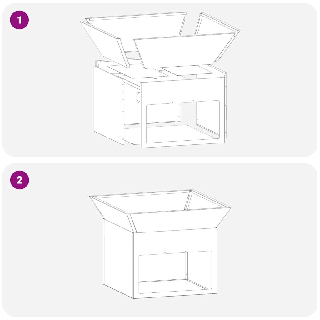 vidaXL Fire Pit Black 50 x 50 x 40 cm Steel
