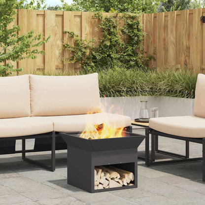 vidaXL Fire Pit Black 50 x 50 x 40 cm Steel
