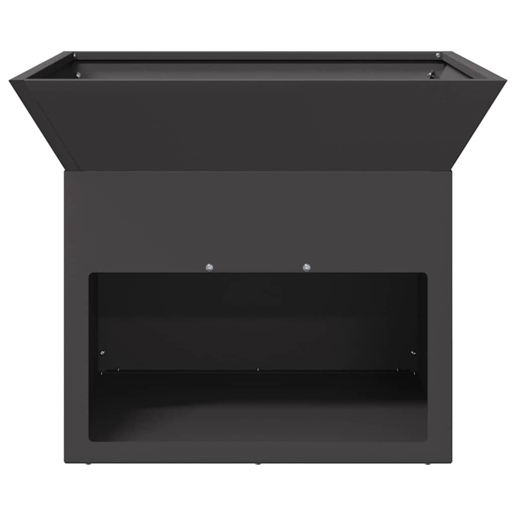 vidaXL Fire Pit Black 50 x 50 x 40 cm Steel
