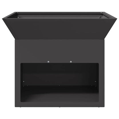 vidaXL Fire Pit Black 50 x 50 x 40 cm Steel