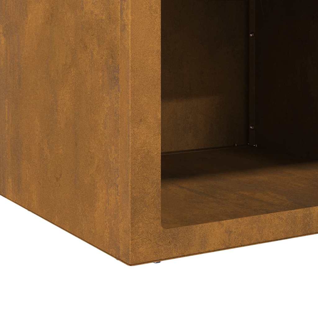 vidaXL Fire Pit Rusty 50 x 50 x 40 cm Weathering steel