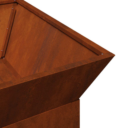vidaXL Fire Pit Rusty 50 x 50 x 40 cm Weathering steel