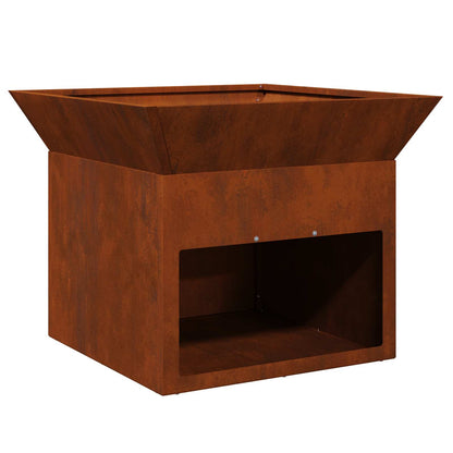 vidaXL Fire Pit Rusty 50 x 50 x 40 cm Weathering steel