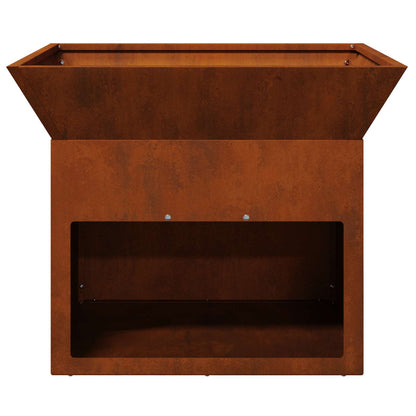vidaXL Fire Pit Rusty 50 x 50 x 40 cm Weathering steel