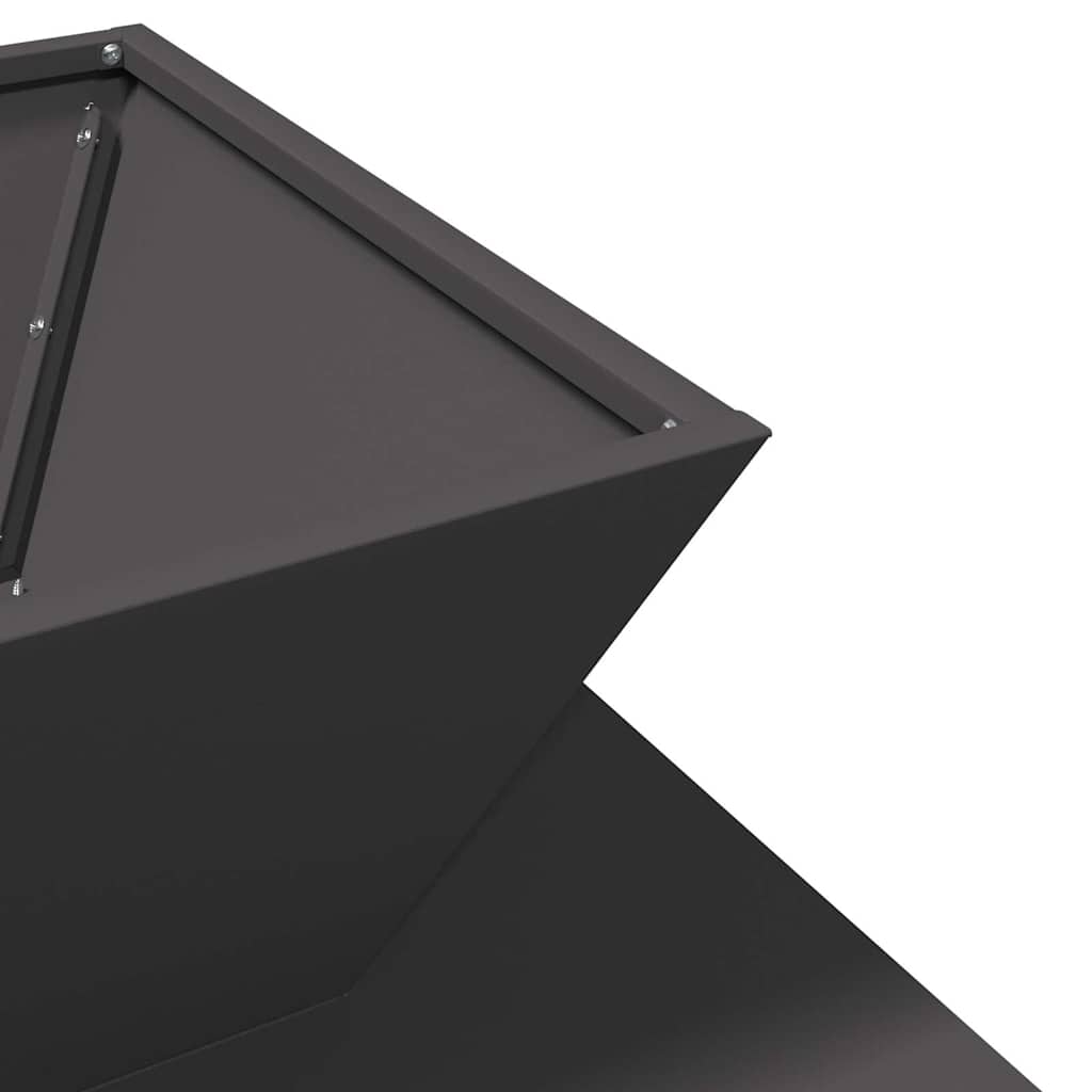vidaXL Fire Pit Black 50 x 50 x 40 cm Steel