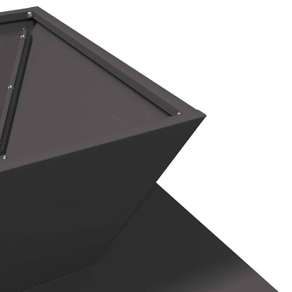 vidaXL Fire Pit Black 50 x 50 x 40 cm Steel