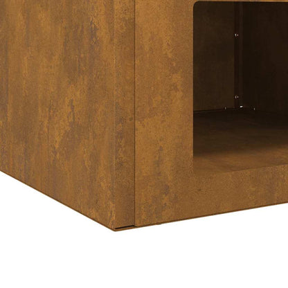 vidaXL Fire Pit Rusty 50 x 50 x 40 cm Weathering steel