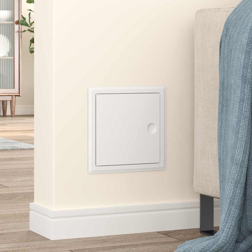 vidaXL Access Panel 2 pcs White 23 x 23 x 3 cm Steel