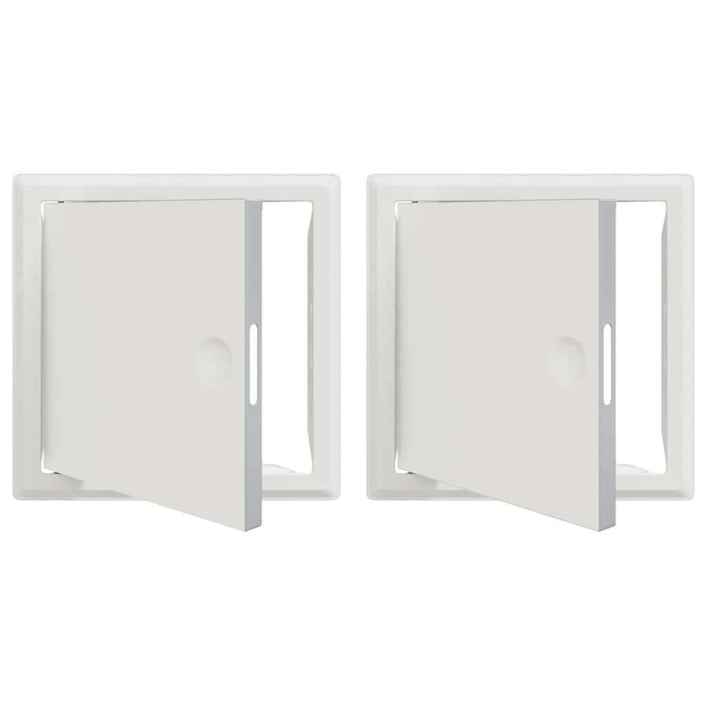 vidaXL Access Panel 2 pcs White 23 x 23 x 3 cm Steel