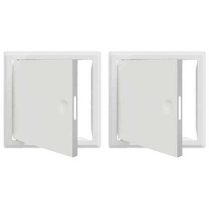 vidaXL Access Panel 2 pcs White 23 x 23 x 3 cm Steel