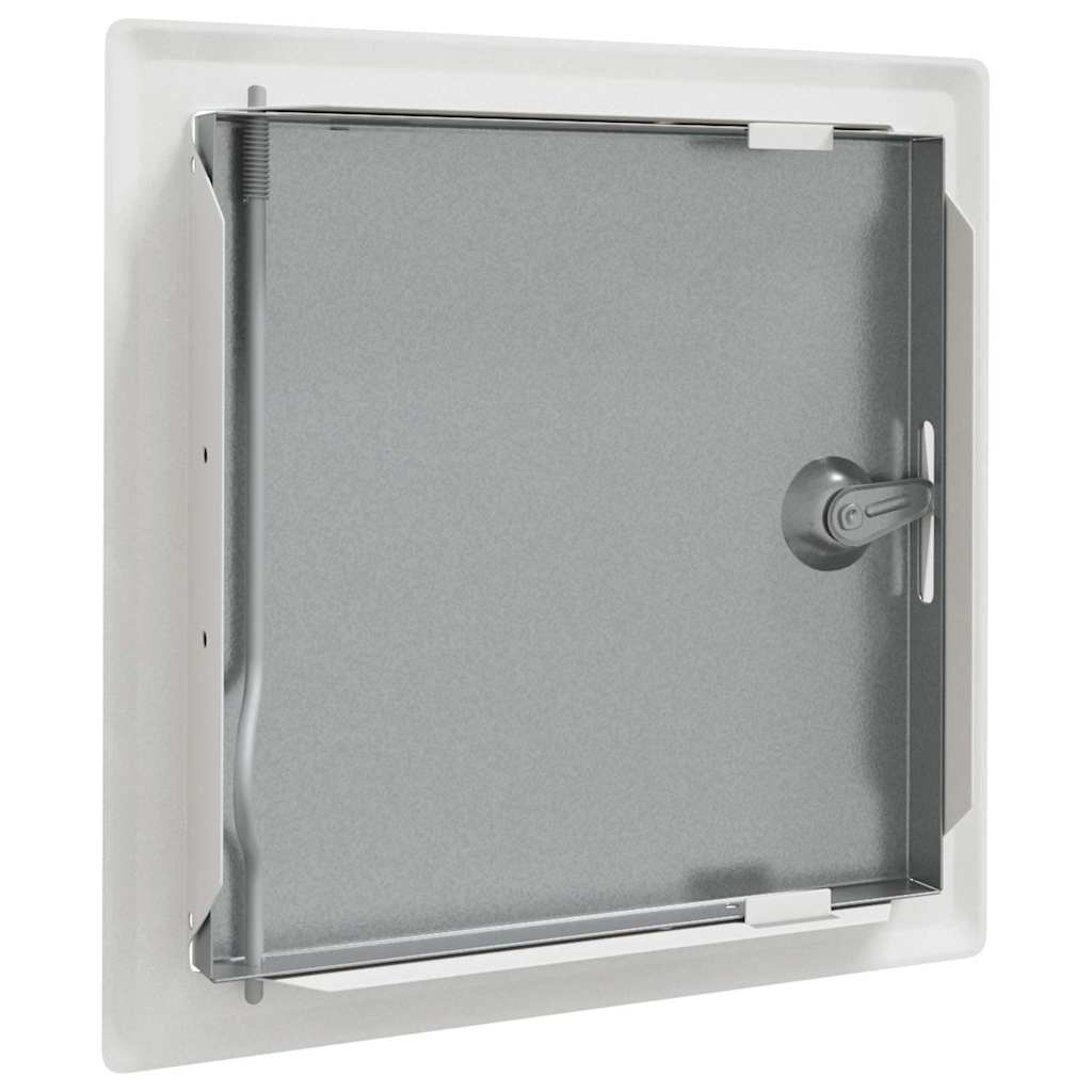 vidaXL Access Panel 2 pcs White 23 x 23 x 3 cm Steel