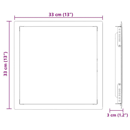 vidaXL Access Panel White 33 x 33 x 3 cm Steel