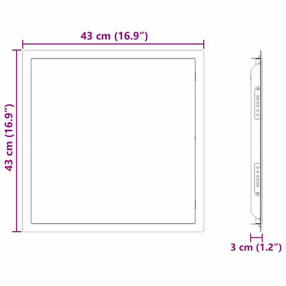 vidaXL Access Panel White 43 x 43 x 3 cm Steel
