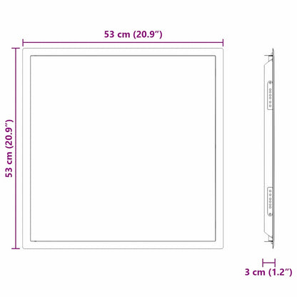 vidaXL Access Panel White 53 x 53 x 3 cm Steel