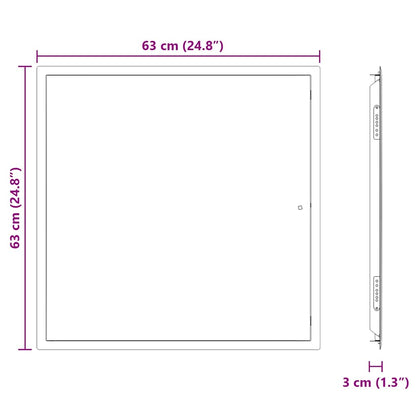 vidaXL Access Panel White 63 x 63 x 3 cm Steel