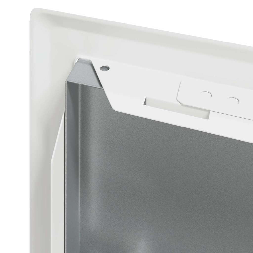 vidaXL Access Panel 2 pcs White 23 x 23 x 3 cm Steel