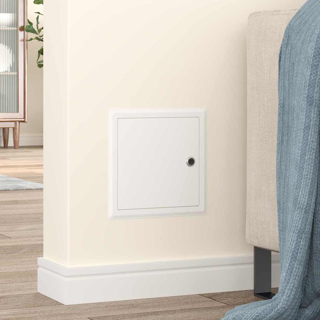 vidaXL Access Panel 2 pcs White 23 x 23 x 3 cm Steel