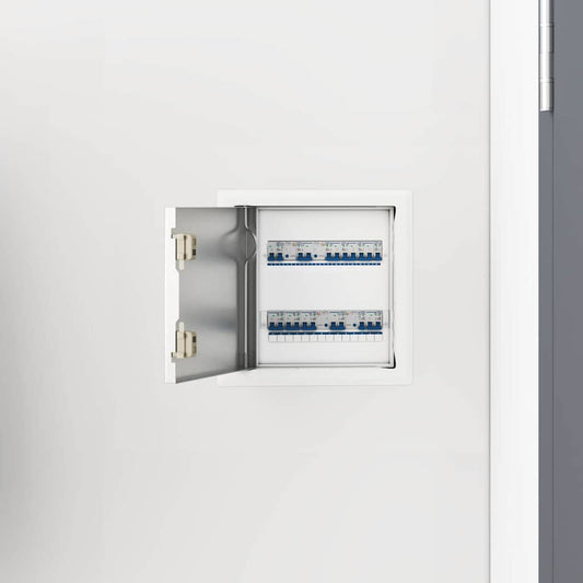 vidaXL Access Panel 2 pcs White 23 x 23 x 3 cm Steel