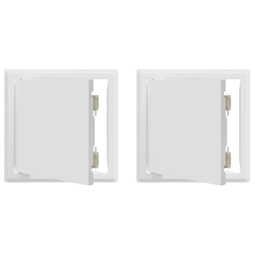 vidaXL Access Panel 2 pcs White 23 x 23 x 3 cm Steel
