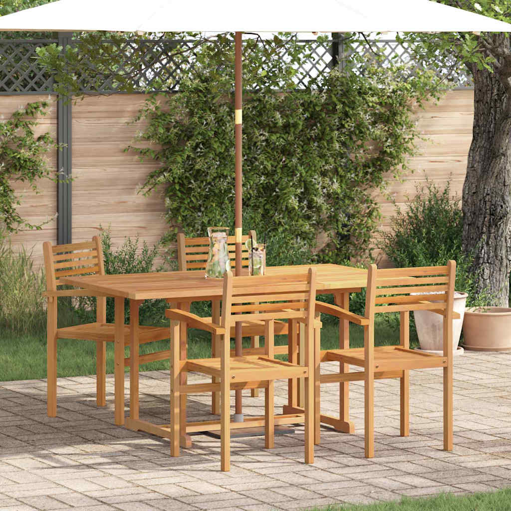 vidaXL Garden Dining Set 5 pcs Natural Solid Acacia Wood