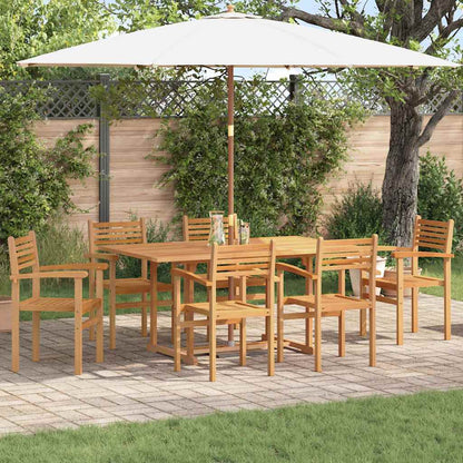 vidaXL Garden Dining Set 7 pcs Natural Solid Acacia Wood