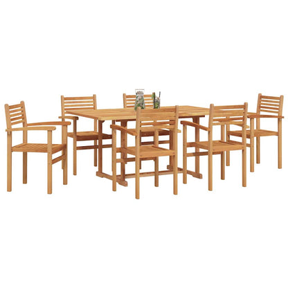 vidaXL Garden Dining Set 7 pcs Natural Solid Acacia Wood