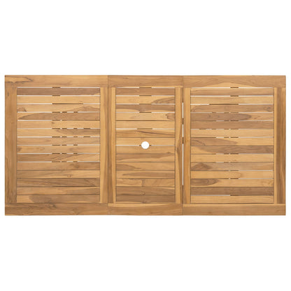 vidaXL Garden Dining Set 9 pcs Brown Solid Teak Wood