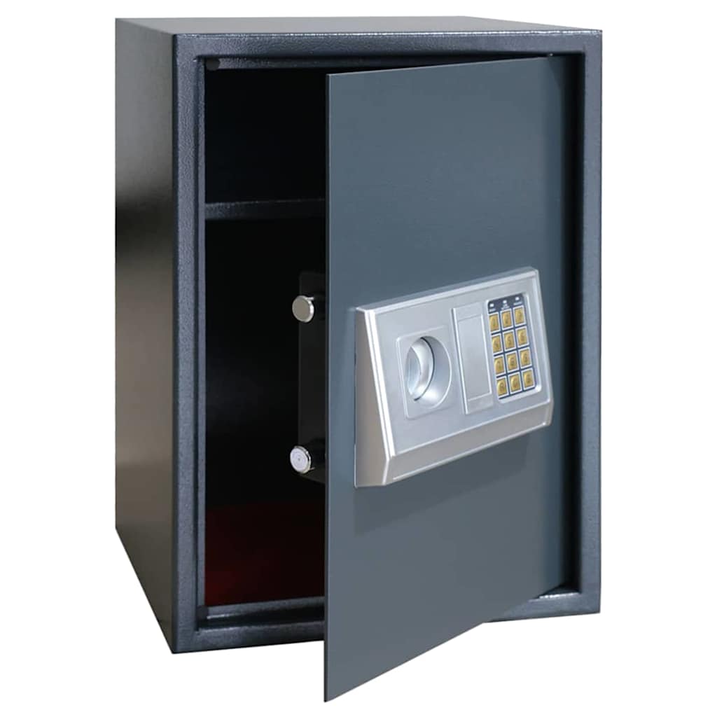 vidaXL Digital Safe with Lock Dark grey 35 x 31 x 50 cm Steel