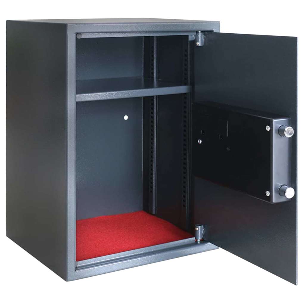vidaXL Digital Safe with Lock Dark grey 35 x 31 x 50 cm Steel