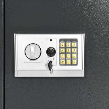 vidaXL Digital Safe with Lock Dark grey 40 x 35 x 60 cm Steel