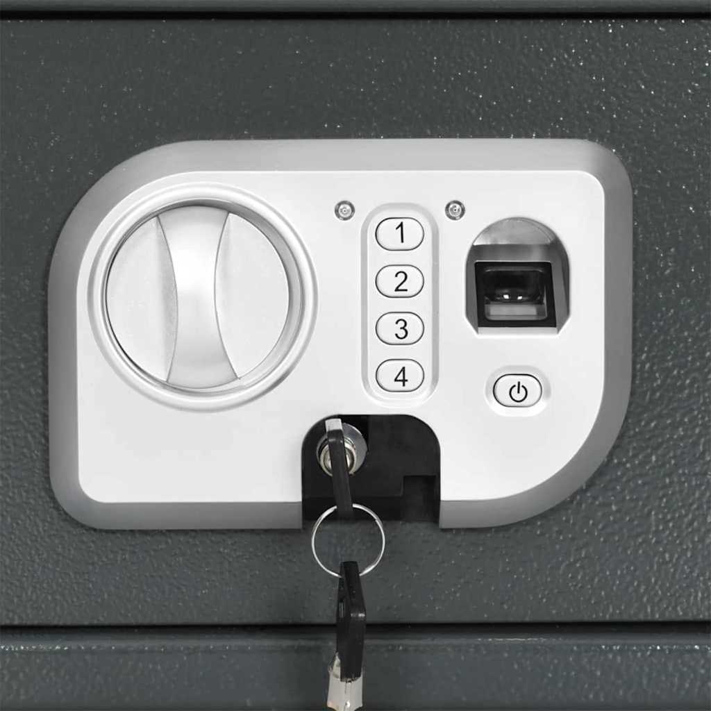 vidaXL Digital Safe with Lock Dark grey 31 x 20 x 20 cm Steel