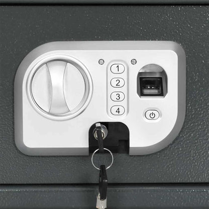 vidaXL Digital Safe with Lock Dark grey 31 x 20 x 20 cm Steel