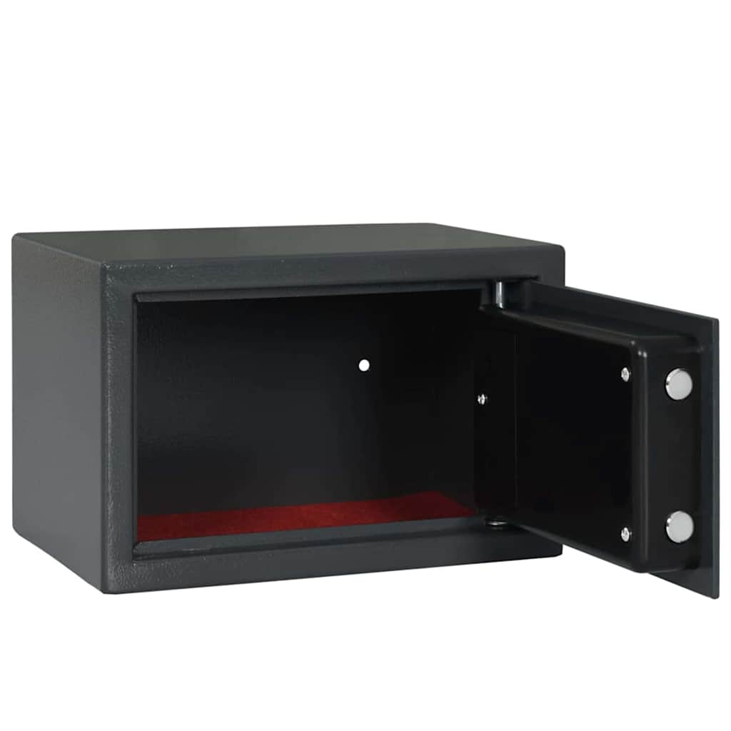 vidaXL Digital Safe with Lock Dark grey 31 x 20 x 20 cm Steel