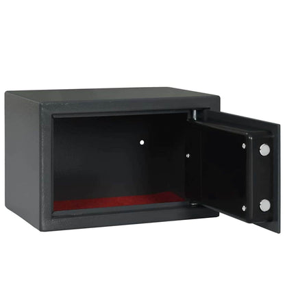 vidaXL Digital Safe with Lock Dark grey 31 x 20 x 20 cm Steel