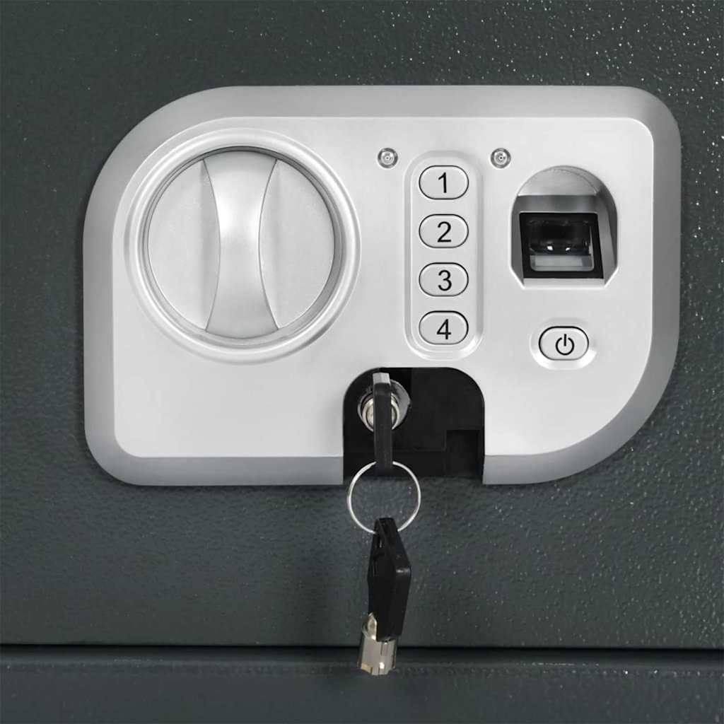 vidaXL Digital Safe with Lock Dark grey 35 x 25 x 25 cm Steel