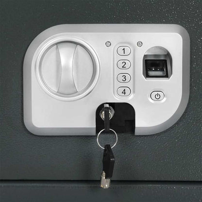 vidaXL Digital Safe with Lock Dark grey 35 x 25 x 25 cm Steel