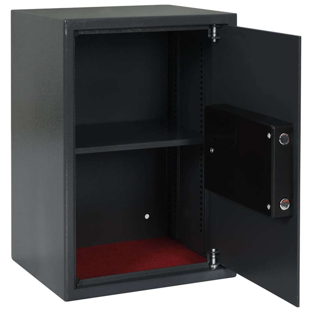 vidaXL Digital Safe with Lock Dark grey 35 x 31 x 50 cm Steel