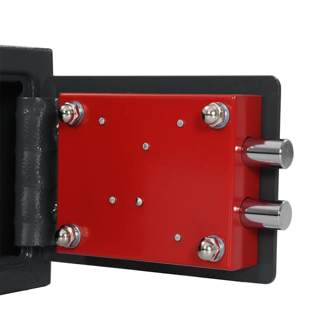 vidaXL Safe Box with Lock Dark grey 23 x 17 x 17 cm Steel
