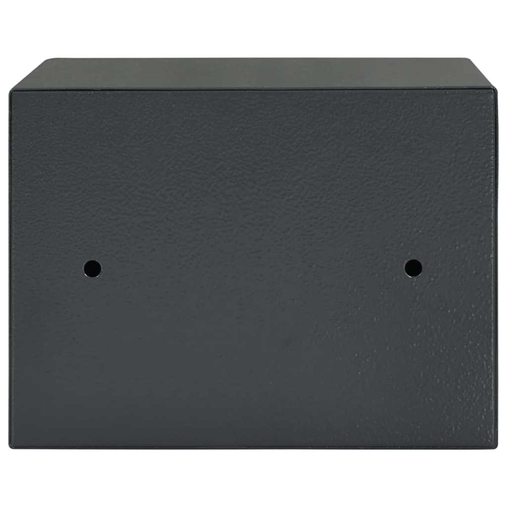 vidaXL Safe Box with Lock Dark grey 23 x 17 x 17 cm Steel